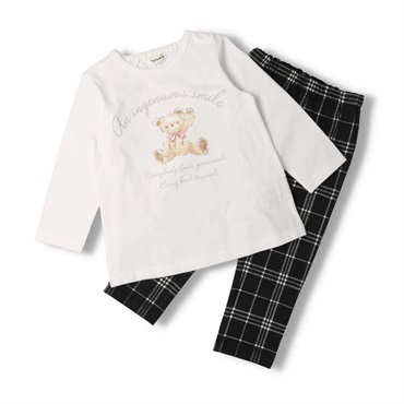 くまプリント長袖パジャマ パジャマ｜子供服・ベビー服の通販はこども