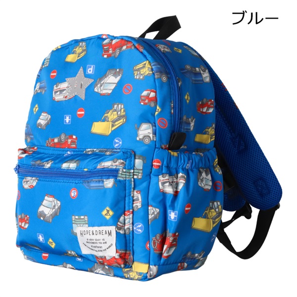 花・うさぎ・恐竜・働く車総柄リュック バッグ｜子供服
