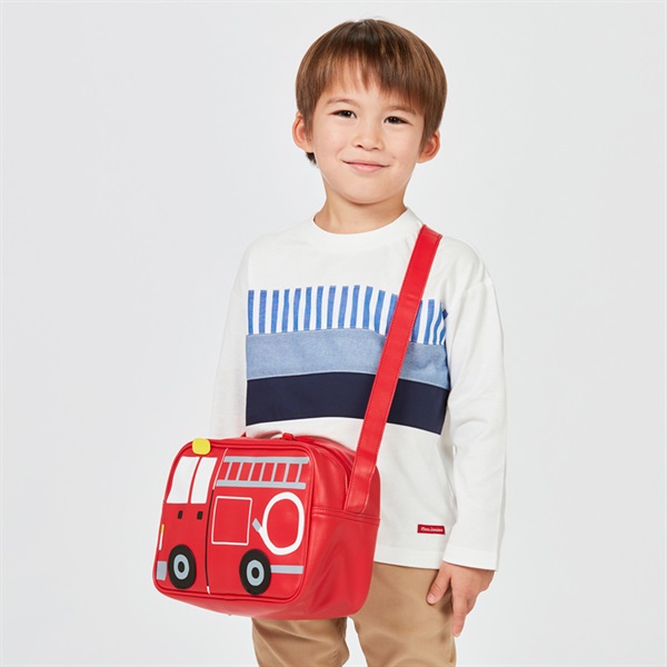 消防車・パトカー立体通園バッグ(消防車-FREE)