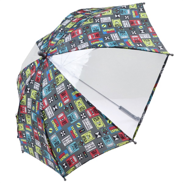 JR新幹線電車柄かさ・傘(ブラック-L)