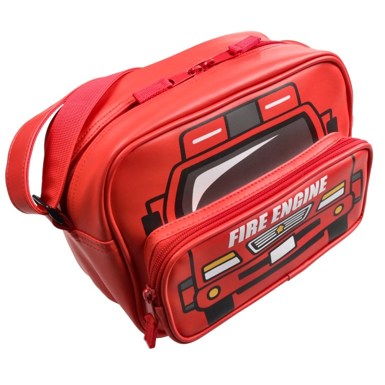 パトカー・消防車通園バッグ(レッド-FREE)
