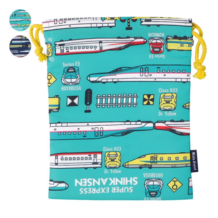 JR新幹線電車柄巾着袋【S】
