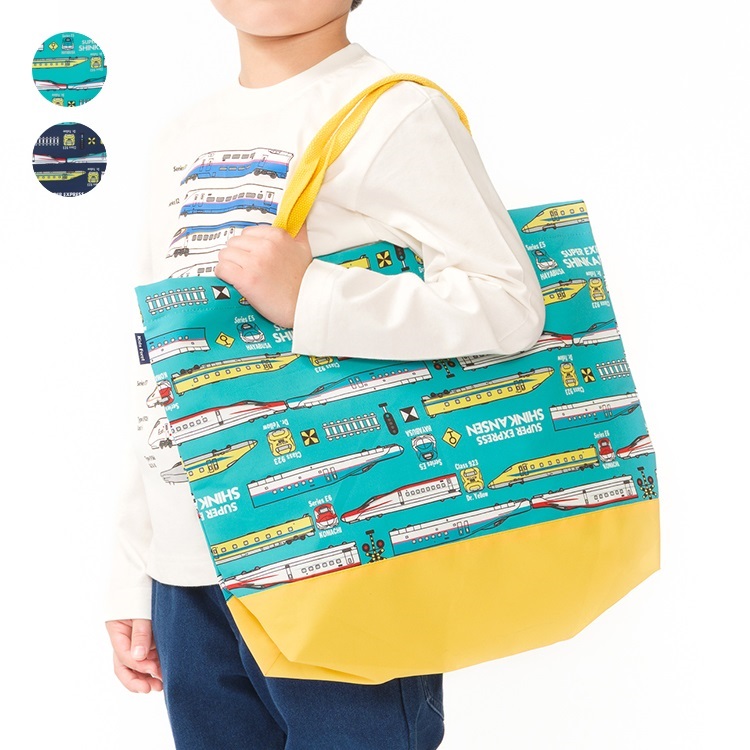 お絵描き新幹線 × デニム ⚪️ 大きめレッスンバッグ 5点セット ⚪️ 男の子 お絵描き新幹線 × デニム ⚪️ 大きめレッスンバッグ 5点セット