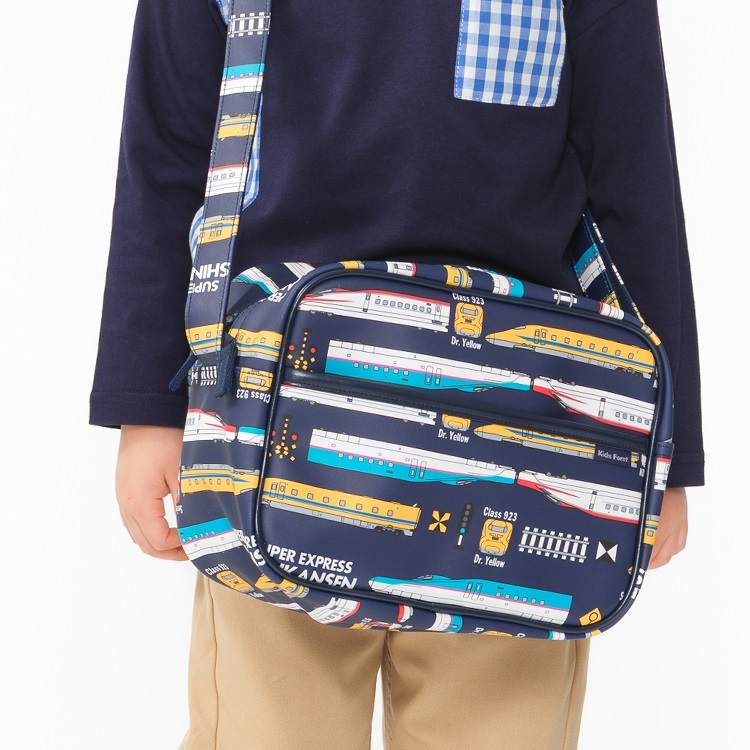 JR新幹線電車柄通園バッグ(ネイビー-FREE)