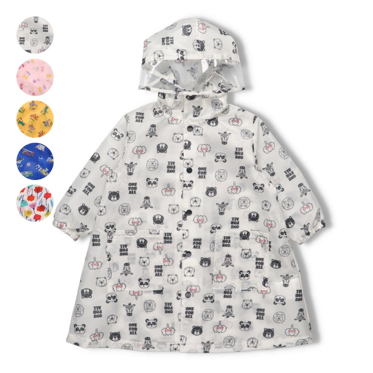 *総柄レインコート