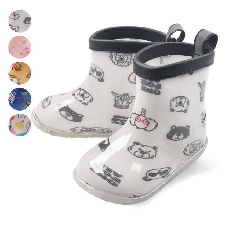総柄レインシューズ