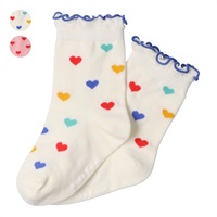 ハート柄クルーソックス・靴下