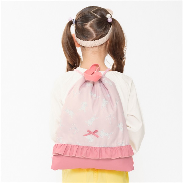 お花・うさぎ総柄ナップザック バッグ｜子供服・ベビー服の通販は