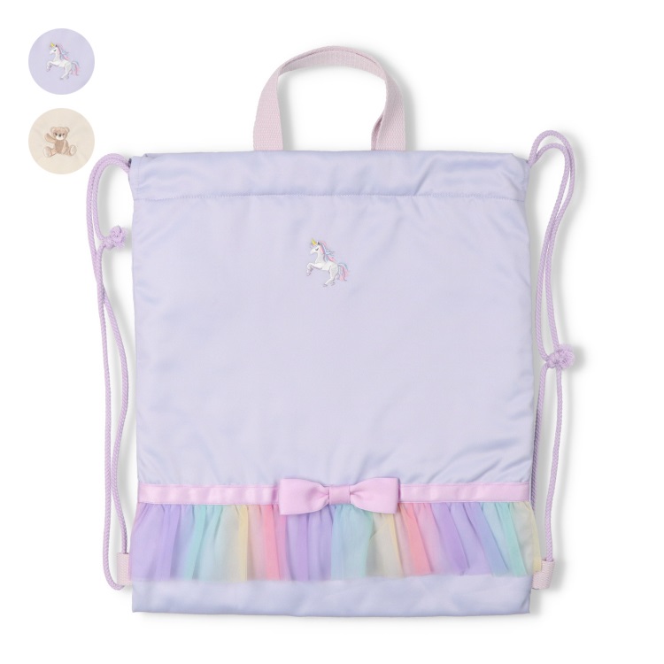 ユニコーン・くま刺繍ナップザック