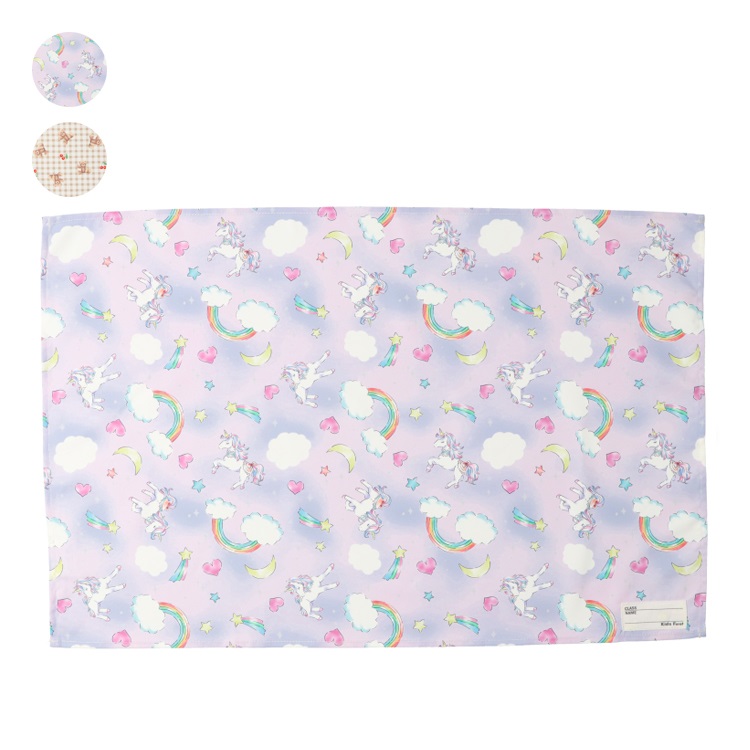 *ユニコーン・くま総柄ランチクロス