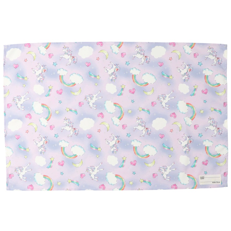 ユニコーン・くま総柄ランチクロス(ラベンダー-FREE)