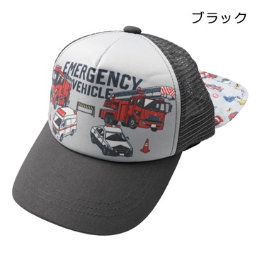 車プリント日よけ付きメッシュキャップ・帽子 雑貨｜子供服