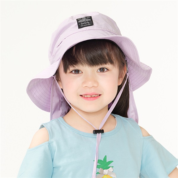無地ナイロン撥水ハット・帽子(ラベンダー-50cm)