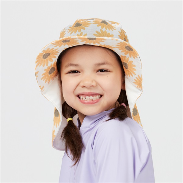 メッシュ総柄水陸両用ハット・帽子(イエロー-54cm)