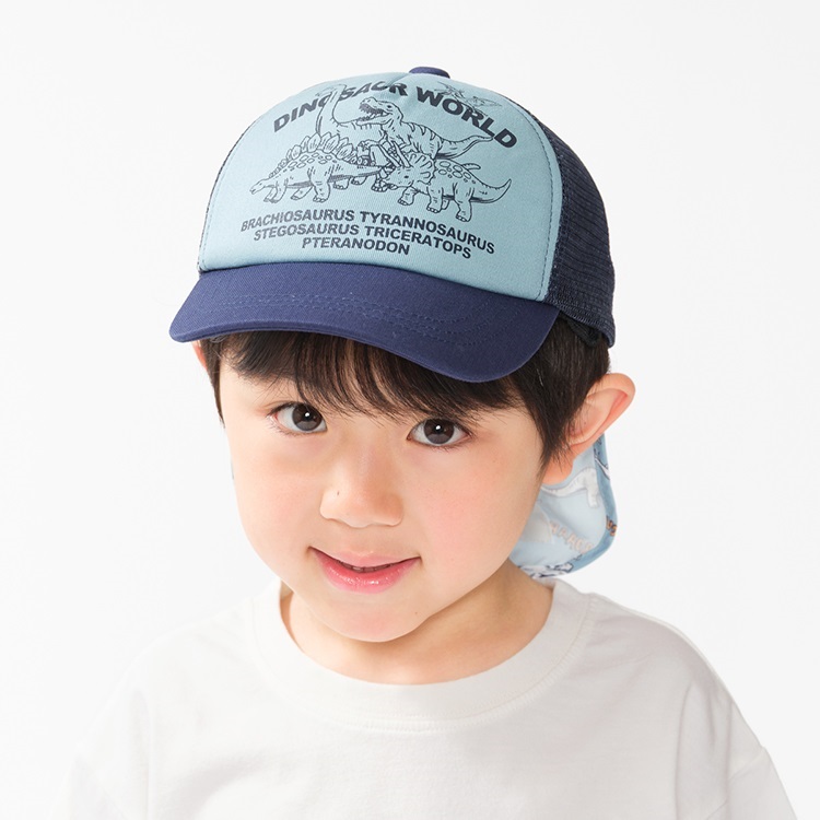 【WEB限定】恐竜メッシュキャップ(ブルー-52cm)