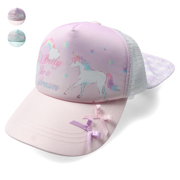リボン付きユニコーンメッシュキャップ 帽子｜子供服・ベビー服の通販
