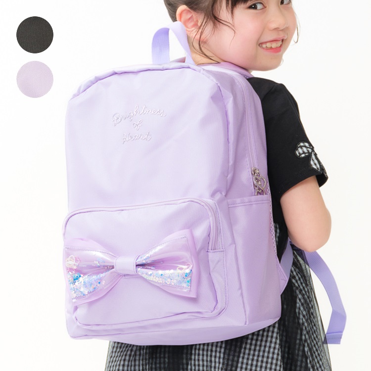 スパンコールリボン付リュック