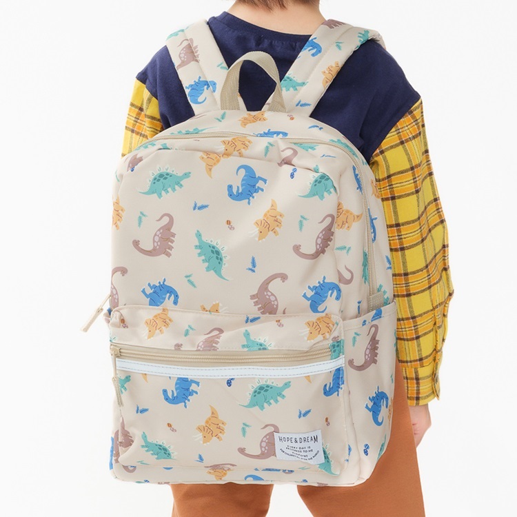 *ユニコーン・恐竜総柄ポリオックスリュック(ベージュ-M)