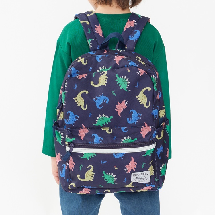 *ユニコーン・恐竜総柄ポリオックスリュック(ネイビー-M)