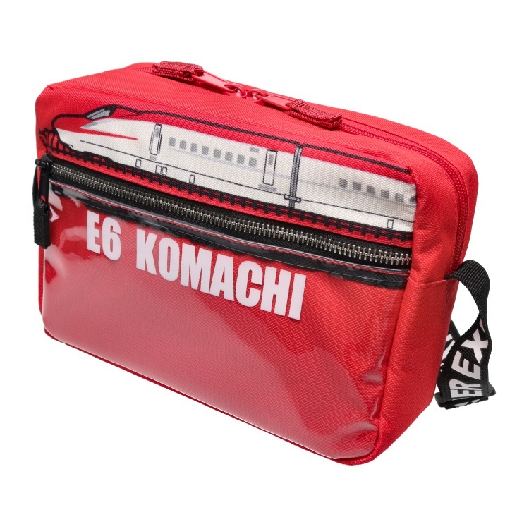 JR新幹線電車柄推し活ショルダーバッグ(レッド-FREE)