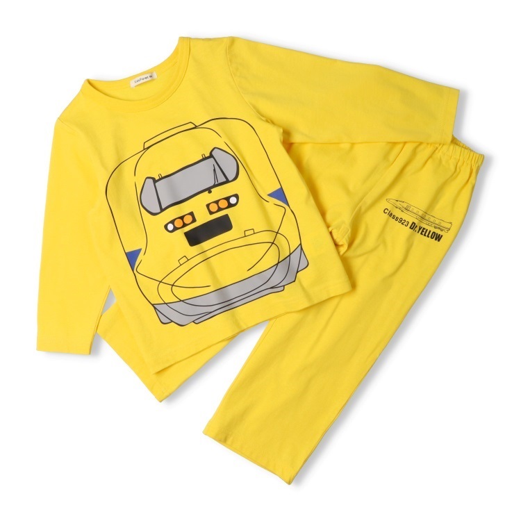 *JR新幹線電車なりきり長袖パジャマ(イエロー-130cm)