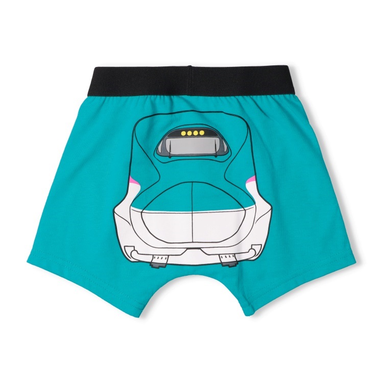 *JR新幹線柄なりきりボクサーパンツ(グリーン-120cm)