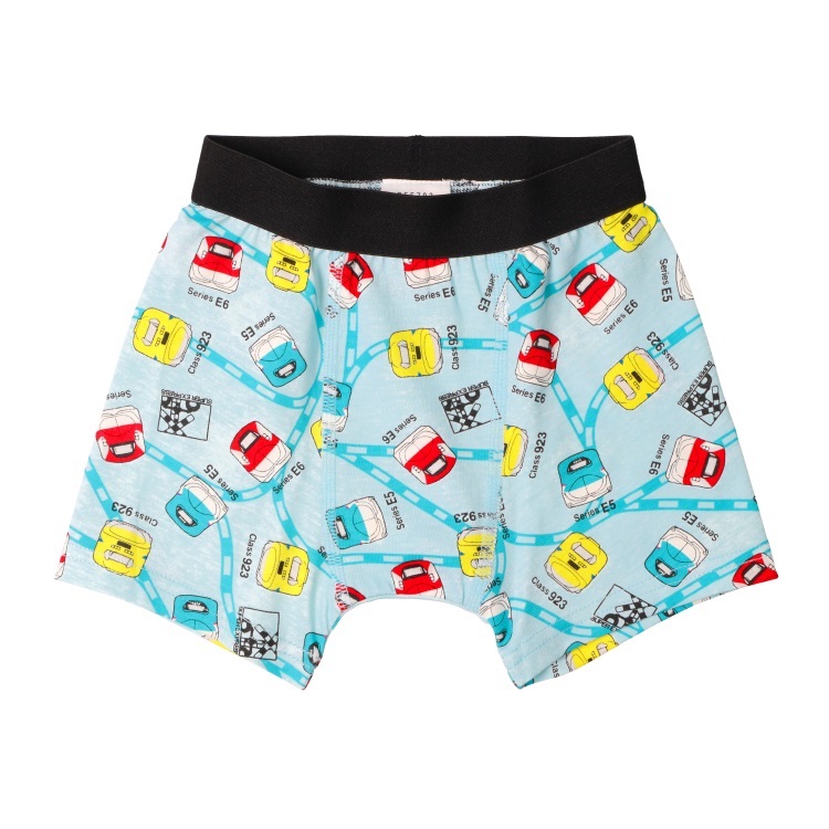 JR新幹線電車総柄ボクサーパンツ(ブルー-100cm)