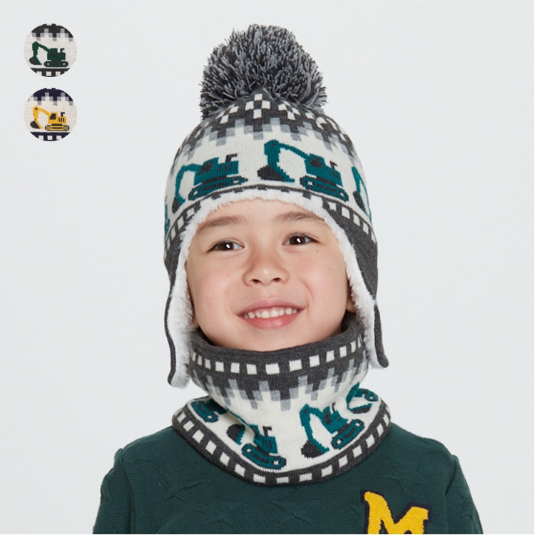 *働く車柄スヌード