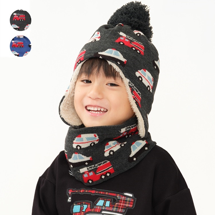 働く車総柄スヌード