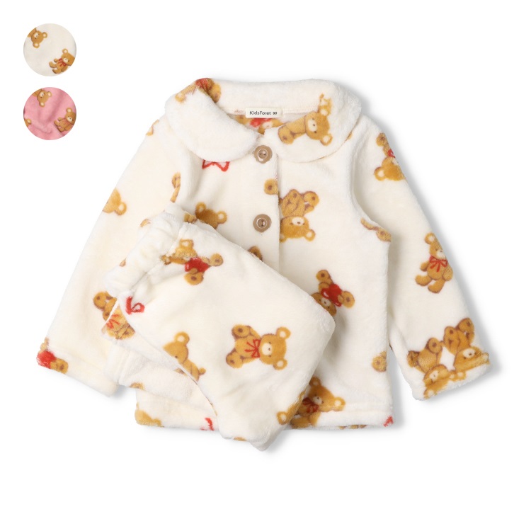 *くま柄ボアパジャマ