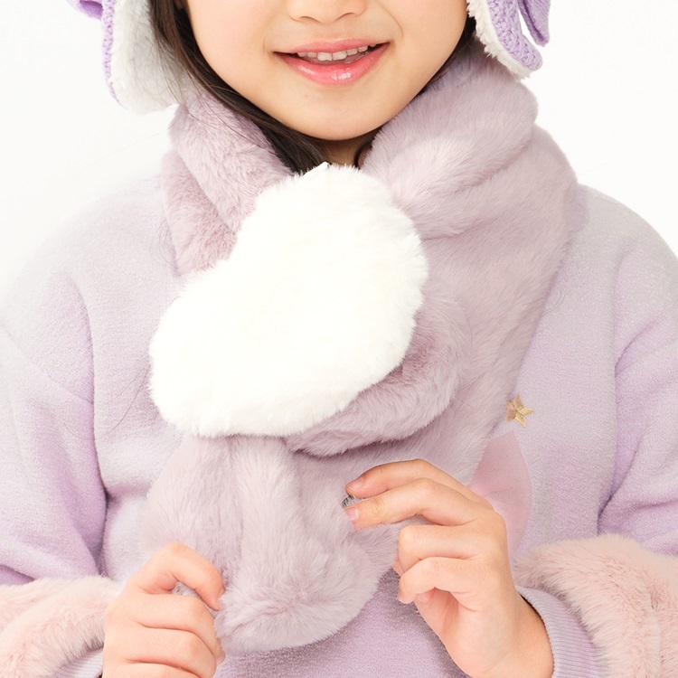 BABY, ピンク Noёlハートファーマフラー ふわふわハートファーマフラー 雑貨｜子供服・ベビー服の通販はこども