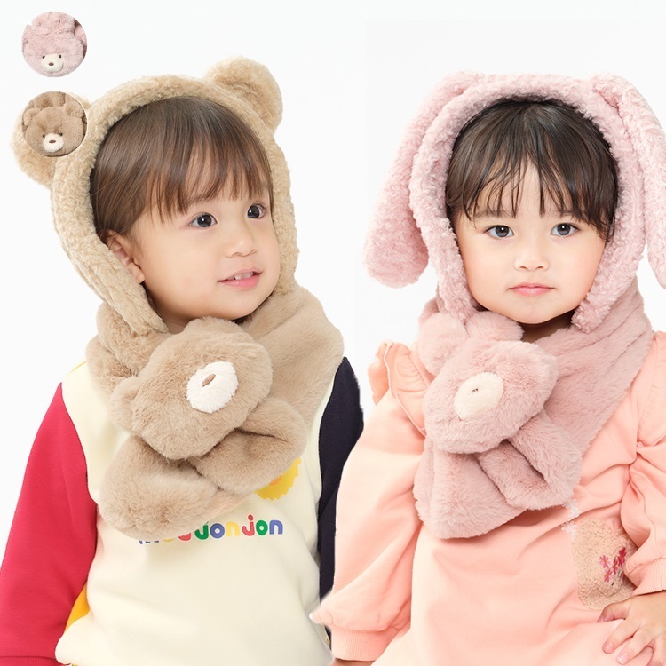 ふわふわアニマルファーマフラー