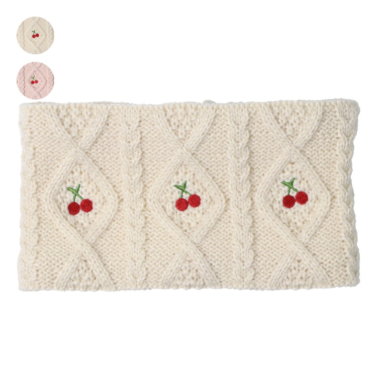*さくらんぼ刺繍刺繍スヌード