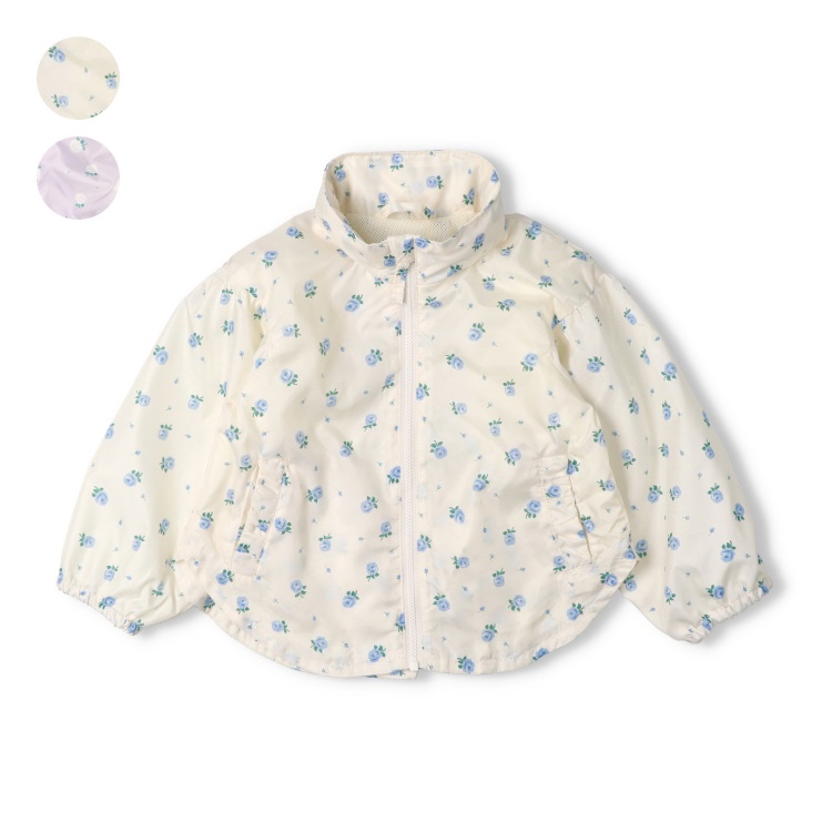 小花柄裏メッシュジャケット