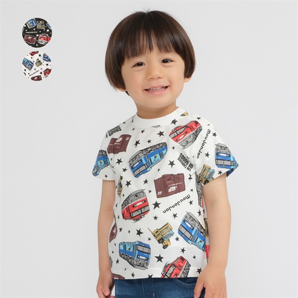 JR貨物電車総柄半袖Tシャツ 半袖Tシャツ｜子供服・ベビー服の通販は