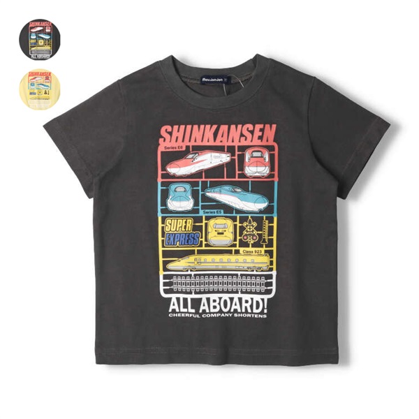 新幹線電車プラモデル風プリントTシャツ 半袖Tシャツ｜子供服