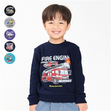 【WEB限定】働く車のびふわ裏起毛トレーナー