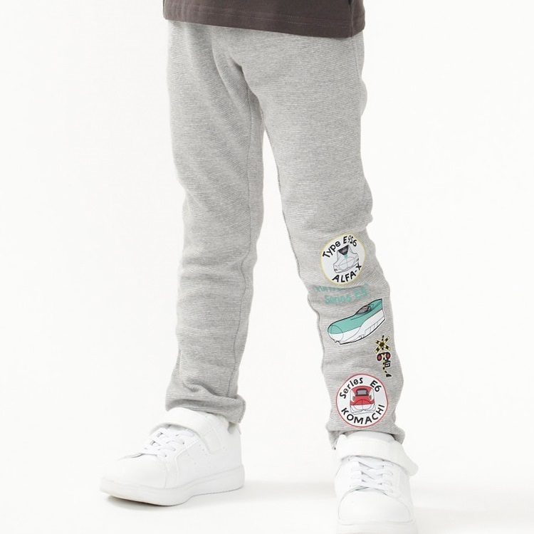 新幹線電車プリントリップルフライスパンツ(グレー-120cm)