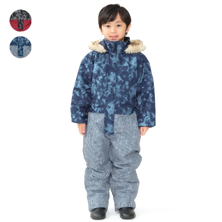 タイダイ風柄切替スノーコンビ