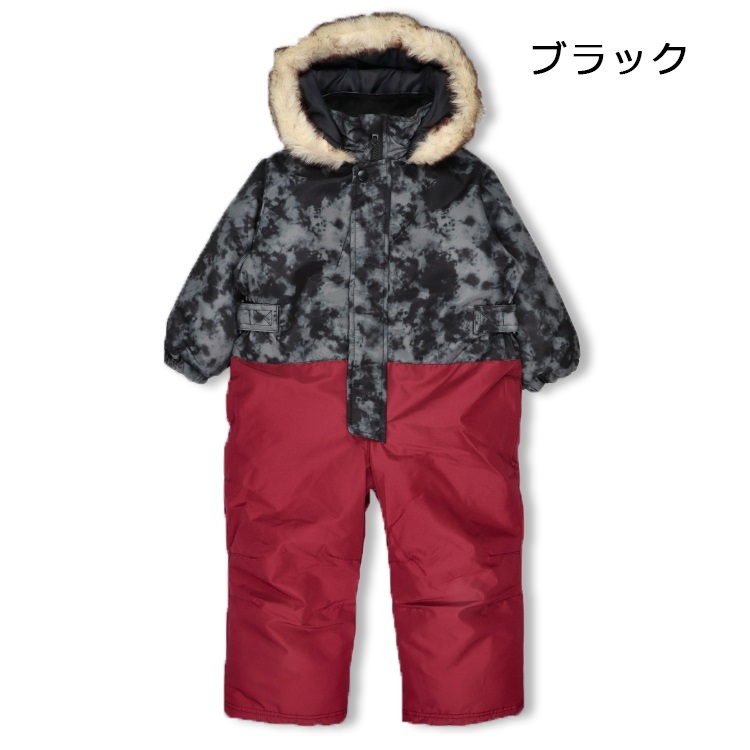 ななまる　新品110小花柄切替スノーコンビ・スノーウェア タイダイ風柄切替スノーコンビ スノー｜子供服・ベビー服の通販は