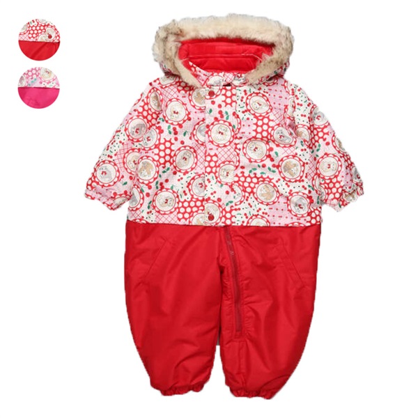 ねこチェリー柄スノーコンビ スノー｜子供服・ベビー服の通販はこども