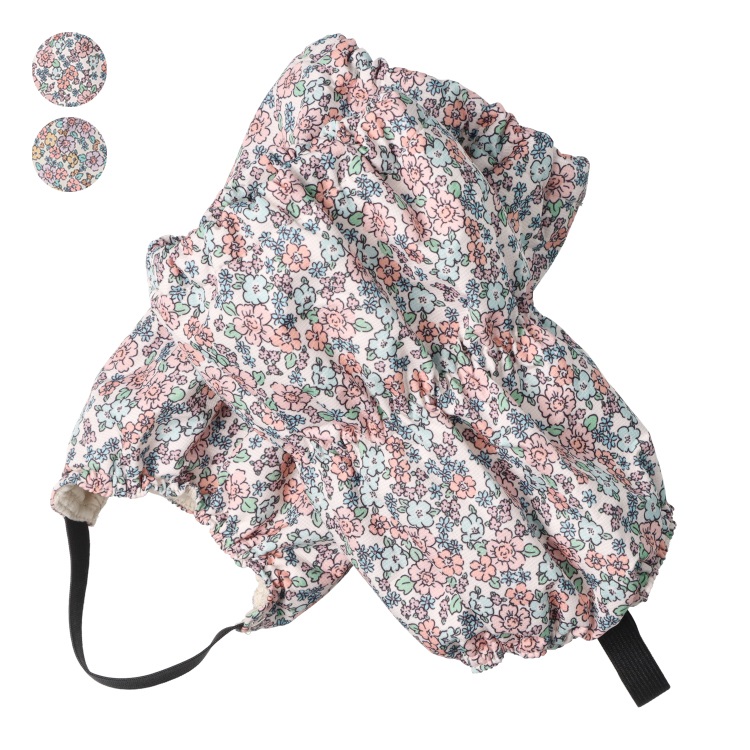 小花柄キャハン・雪よけ足カバー