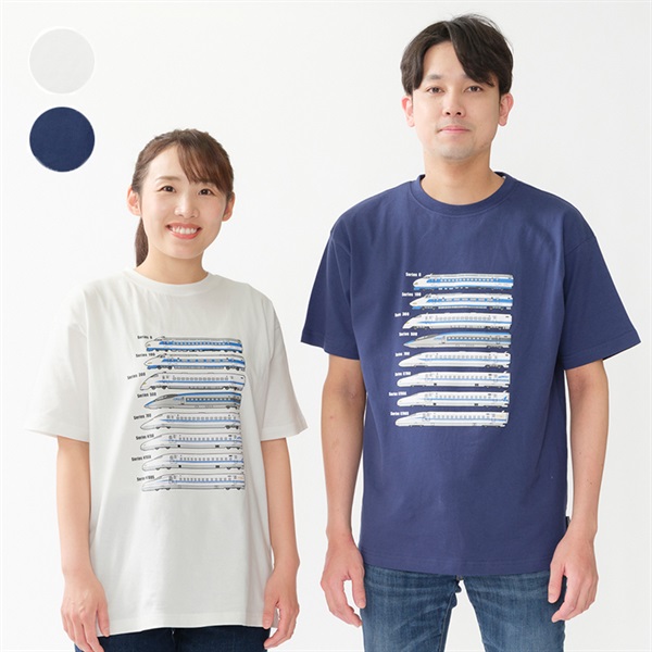 大人サイズ】歴代新幹線電車プリント半袖Tシャツ 半袖Tシャツ｜子供服