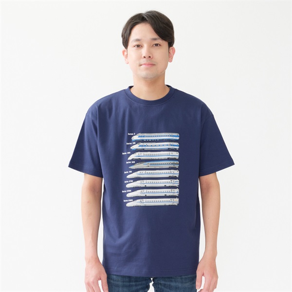 大人サイズ】歴代新幹線電車プリント半袖Tシャツ 半袖Tシャツ｜子供服