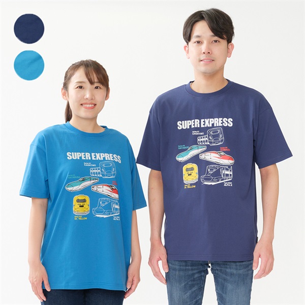 大人サイズ】JR新幹線電車蓄光プリント半袖Tシャツ 半袖Tシャツ｜子供