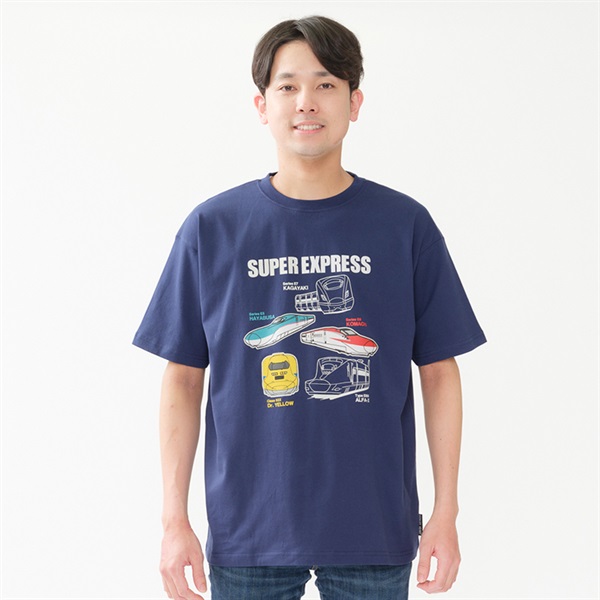 大人サイズ】JR新幹線電車蓄光プリント半袖Tシャツ 半袖Tシャツ｜子供
