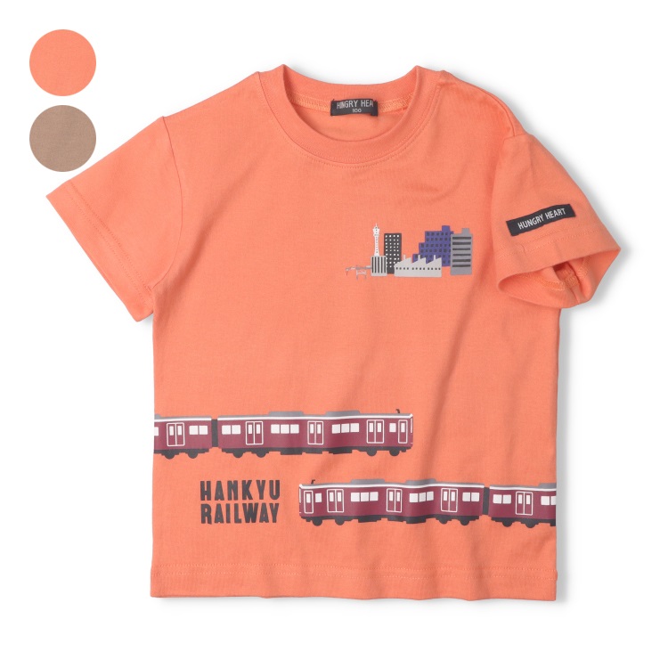 阪急電車風景プリント半袖Tシャツ