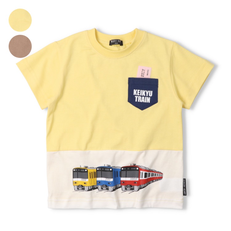 京急電車ポケット切符アップリケ半袖Ｔシャツ