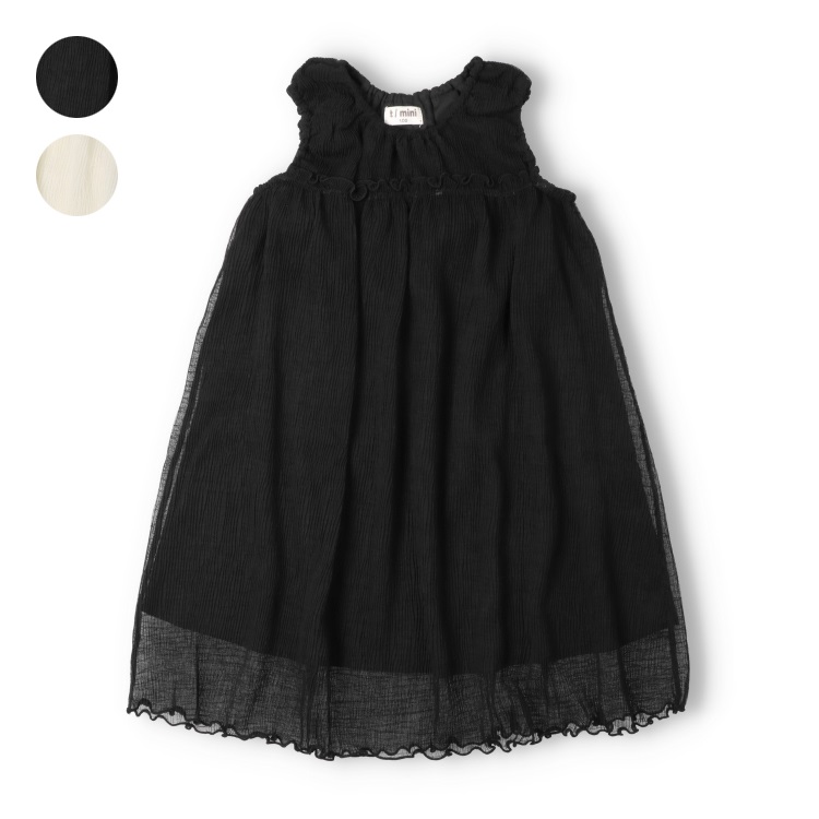 *シフォンノースリーブワンピース