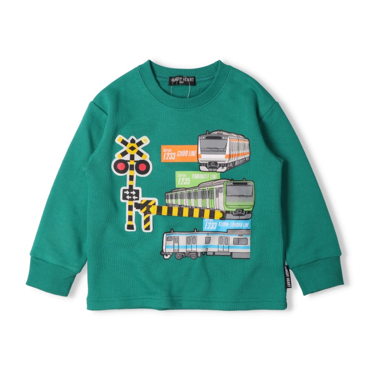 会員ランク別セール対象】JR在来線電車遮断機仕掛け裏毛トレーナー